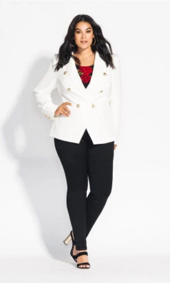 OT-A M-109 {City Chic} Ivory Jacket Retail $119.00 PLUS SIZE 22W