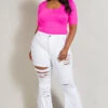 BT-A {The Map} White SALE! Distressed Flare Leg Jeans PLUS SIZE 1X 2X 3X -Curvy Chic Boutique 16923692 fe9762a8 36c8 4bc0 a54f 990ef5573880