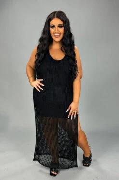 LD-Z {Signs Of Summer} SALE! Black Crochet Swimsuit Cover Up PLUS SIZE 1X 2X 3X