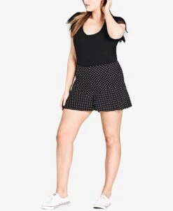 BT-X M-109 {City Chic} Black Polka-Dot Shorts Retail $59.00 PLUS SIZE 18W SALE!!