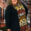 59 OR 32 HD-B {Admiration} Black/Rust Animal Print SALE!!! Hoodie CURVY BRAND!! EXTENDED PLUS SIZE 4X 5X 6X -Curvy Chic Boutique Admiration
