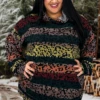 88 HD-C {Attention High} Multi-Color Leopard Print Hoodie EXTENDED PLUS SIZE 3X 4X 5X -Curvy Chic Boutique AttentionHigh