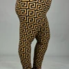 LEG-30 {Clear To Move On} Mocha Meander Print Leggings EXTENDED PLUS SIZE 3X/5X -Curvy Chic Boutique ClearToMoveOnMochaMeander