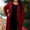 23 OT-M {Close To You} Copper Red Ribbed Button Up Duster SALE!!! PLUS SIZE 1X 2X 3X -Curvy Chic Boutique CloseToYouCopperRed