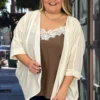71 OT-A {Creamy Dreamy} Cream Chiffon Shrug Kimono Plus Size 1X 2X 3X 1 71 OT-A {Creamy Dreamy} Cream Chiffon Shrug Kimono Plus Size 1X 2X 3X -Curvy Chic Boutique CreamyDreamypng