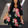 86 PSS {Boldly Blooming} Black Lg. Floral V-Neck Tunic EXTENDED PLUS SIZE 3X 4X 5X -Curvy Chic Boutique D27552D0 9427 4CFD 9FB6 E6B94C6C46A1
