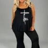 89 GT-A {Faith Can Move Mountains} Black Graphic Tank PLUS SIZE XL 2X 3X SALE! -Curvy Chic Boutique HuyW6ts6
