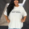 52 GT-J {Good Girl Bad Habits} White Graphic Tee PLUS SIZE 3X -Curvy Chic Boutique IMG 1217