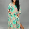 LD-V {Radiate Love} SALE! Taupe/Mint Floral Maxi Dress PLUS SIZE 1X 2X 3X -Curvy Chic Boutique IMG 1393