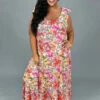 LD-N {Refresh Your Memory} SALE! Ivory Floral Babydoll Maxi Dress PLUS SIZE 1X 2X 3X -Curvy Chic Boutique IMG 1395