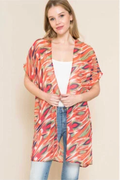 63 OT-E {Fashionista} Multi Print Sheer Kimono PLUS SIZE XL 2X 3X -Curvy Chic Boutique IMG 0089