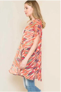 63 OT-E {Fashionista} Multi Print Sheer Kimono PLUS SIZE XL 2X 3X -Curvy Chic Boutique IMG 0090