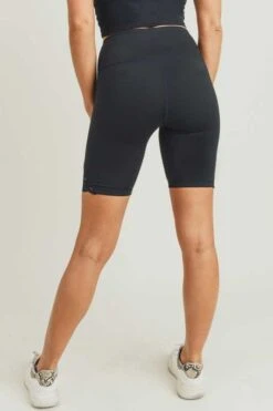 LEG-A {Love Spell} Black Biker Shorts With Lace Detail -Curvy Chic Boutique IMG 3753