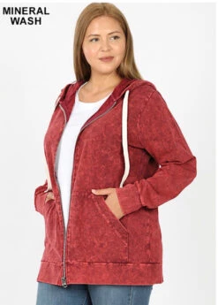 OT-M {Worth The Wait} Cabernet Mineral Wash Hoodie Jacket ***FLASH SALE*** -Curvy Chic Boutique IMG 5335 ae71304a 7950 4741 94f3 60035103dac4