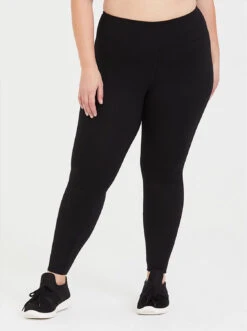LEG-49 {Most Favorite Leggings} Solid Black Full Length Leggings PLUS SIZE 3X