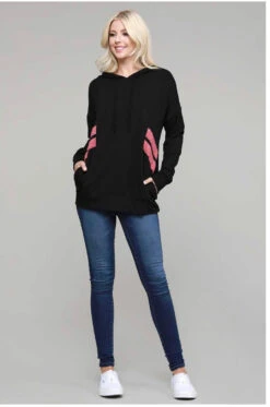HD-Y {Just So You Know} Black Hoodie With Mauve Detail ***FLASH SALE*** -Curvy Chic Boutique IMG 7486