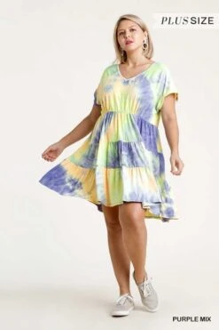 70 PSS-U {Easy Days Ahead} "UMGEE" Tie-Dye Dress PLUS SIZE XL, 1XL, 2XL -Curvy Chic Boutique IMG 8326