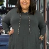 21 HD-B {Party At Curvy} Gray/Leopard Contrast Hoodie SALE!!! CURVY BRAND!! EXTENDED PLUS SIZE 3X 4X 5X 6X