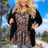 11 OT-B {All You Want} Black Draped Front Cardigan -Curvy Chic Boutique PhotoMay102023 12406AM