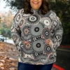 12 HD-B {Play It Smart} Grey Mandala Print Hoodie EXTENDED PLUS SIZE 3X 4X 5X -Curvy Chic Boutique Playitsmartgrey 9f6de7f4 1d6d 480a 8256 d49c68020285
