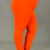 LEG-D {Pursuit Of Comfort} Orange Full Length Leggings EXTENDED PLUS SIZE 3X/5X -Curvy Chic Boutique PursutOfComfortOrange