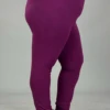 LEG-22 {Pursuit Of Comfort} Wine Full Length Leggings EXTENDED PLUS SIZE 3X/5X -Curvy Chic Boutique PursutOfComfortwine