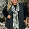 30 OT-R {Right Beside You} Charcoal Vest W/Animal Print Tie CURVY BRAND!!! EXTENDED PLUS SIZE 4X 5X 6X