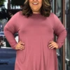 50 SLS-D {The New Staple} Rose "Buttersoft" Top EXTENDED PLUS SIZE 1X 2X 3X 4X 5X 6X