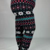 LEG-98 {Under The Pines} Black Snowflake Print Leggings EXTENDED PLUS SIZE 3X/5X -Curvy Chic Boutique UnderthePines