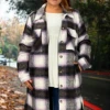 25 OT-L {Win Your Approval} Umgee Violet Mix Plaid Cardigan PLUS SIZE XL 1X 2X -Curvy Chic Boutique WinYourApproval2
