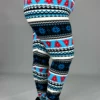LEG-98 {Blue Christmas} Blue Christmas Tree Print Leggings EXTENDED PLUS SIZE 3X/5X -Curvy Chic Boutique blueChristmas
