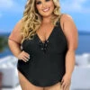SWIM-E {Island Hopping} Black Lace Up One Piece Swimsuit SALE!!! EXTENDED PLUS SIZE 4X -Curvy Chic Boutique image 015c610a 9108 4702 980c 3b837f0038cf