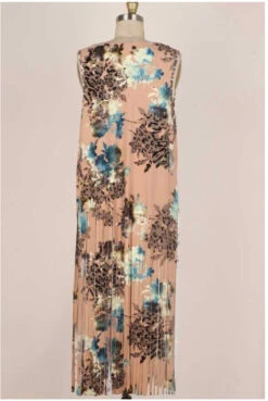 LD-N {Based On Fun} Tan/Blue Floral Vest W/Fringe SALE!!! PLUS SIZE 1X 2X 3X -Curvy Chic Boutique image 0254480b a222 4af6 b9bd 092c380f2c22