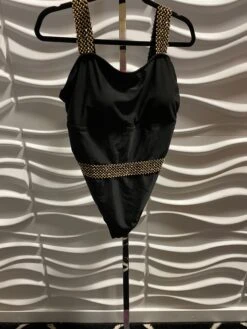 SWIM-E {Beach Life} Black/Gold One Piece Swimsuit PLUS SIZE 3X