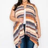 24 OT {Stripes For You} Rust/Navy Striped Ribbed Vest EXTENDED PLUS SIZE 3X 4X 5X -Curvy Chic Boutique image 04f1c04a 4ff1 49f2 9f53 2a84969c97c2
