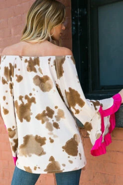 24 PQ-Q {Hard To Know} Cow Print W/Fuchsia Tunic PLUS SIZE XL 2X 3X -Curvy Chic Boutique image 06c7cd97 dcb1 4b07 ba54 829acd65623b