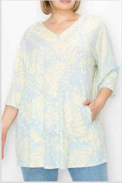 26 HD-A {New Adventure} Blue/Yellow Print Hoodie EXTENDED PLUS SIZE 3X 4X 5X 6X -Curvy Chic Boutique image 07f2bc15 a197 4d1e a865 0e9a5be206b5