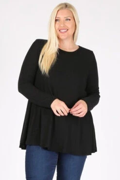 72 SLS-D {Making Life Easy} Black Rounded Hem Tunic EXTENDED PLUS SIZE 1X 2X 3X 4X 5X -Curvy Chic Boutique image 0c626530 4386 4faf a185 2e7bc5df62ea