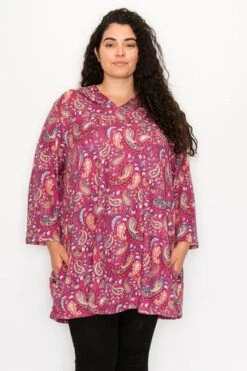 43 HD-B {Looking For A Sign} Mauve Paisley Print Hoodie CURVY BRAND!!! EXTENDED PLUS SIZE 4X 5X 6X -Curvy Chic Boutique image 0cd85ad3 74c3 4160 ab00 310ac15cc208