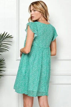 32 PSS-P {Beautiful Thoughts} Green Print Lined Babydoll Dress PLUS SIZE 1X 2X 3X -Curvy Chic Boutique image 0e4c6415 af0d 4ebf a683 e257c7c15104