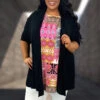 11 OT-B {Splendid Day} Black Short Sleeve Cardigan PLUS SIZE 1X 2X 3X -Curvy Chic Boutique image 0f6413ec e79c 4260 8fca 1c1ac282c4b1