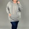 HD-P {Let's Be Casual} Gray Sweatshirt Hoodie With Front Pocket -Curvy Chic Boutique image 0f822388 e01a 46df a988 cd99378f09c4