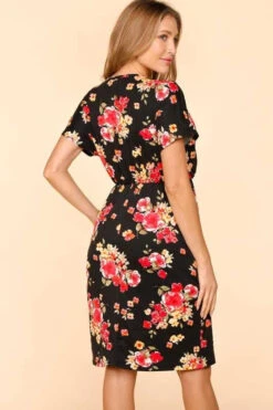 13 PSS-Z {Can You See It} Black Floral Dress W/Pockets PLUS SIZE XL 2X 3X -Curvy Chic Boutique image 0f8c9556 b847 468b 9488 286b519a0a36