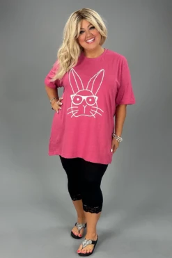17 GT-A {Bunny Approved} Berry Bunny Graphic Tee PLUS SIZE 3X