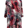25 PSS {Jewel Of The Hour} Red Peacock Feather Print Top EXTENDED PLUS SIZE 4X 5X 6X -Curvy Chic Boutique image 12bb4295 3e18 44a5 904c a6eecf1f21c9