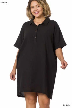 51 SSS-A {Dreamy Morning} Black Shift Dress PLUS SIZE 1X 2X 3X -Curvy Chic Boutique image 13bf6b27 07c2 4265 ab32 892f16a7d7b0