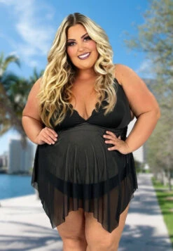 SWIM-M {Shore Beckons} Black 2 Piece Swimsuit PLUS SIZE 4X SALE!!!