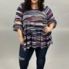 20 PLS-O {Almost Stripes} Navy/Fuchsia Printed Tunic PLUS SIZE 1X 2X 3X -Curvy Chic Boutique image 14edafd9 dc71 4d21 a237 735b5fc8f438