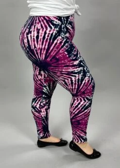 LEG-29 {Need To Look} Navy Tie Dye Leggings EXTENDED PLUS SIZE 3X/5X