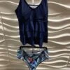 SWIM-F {Beach Fashionista} Navy/Floral Two Piece Swimsuit SALE!!!PLUS SIZE 3X